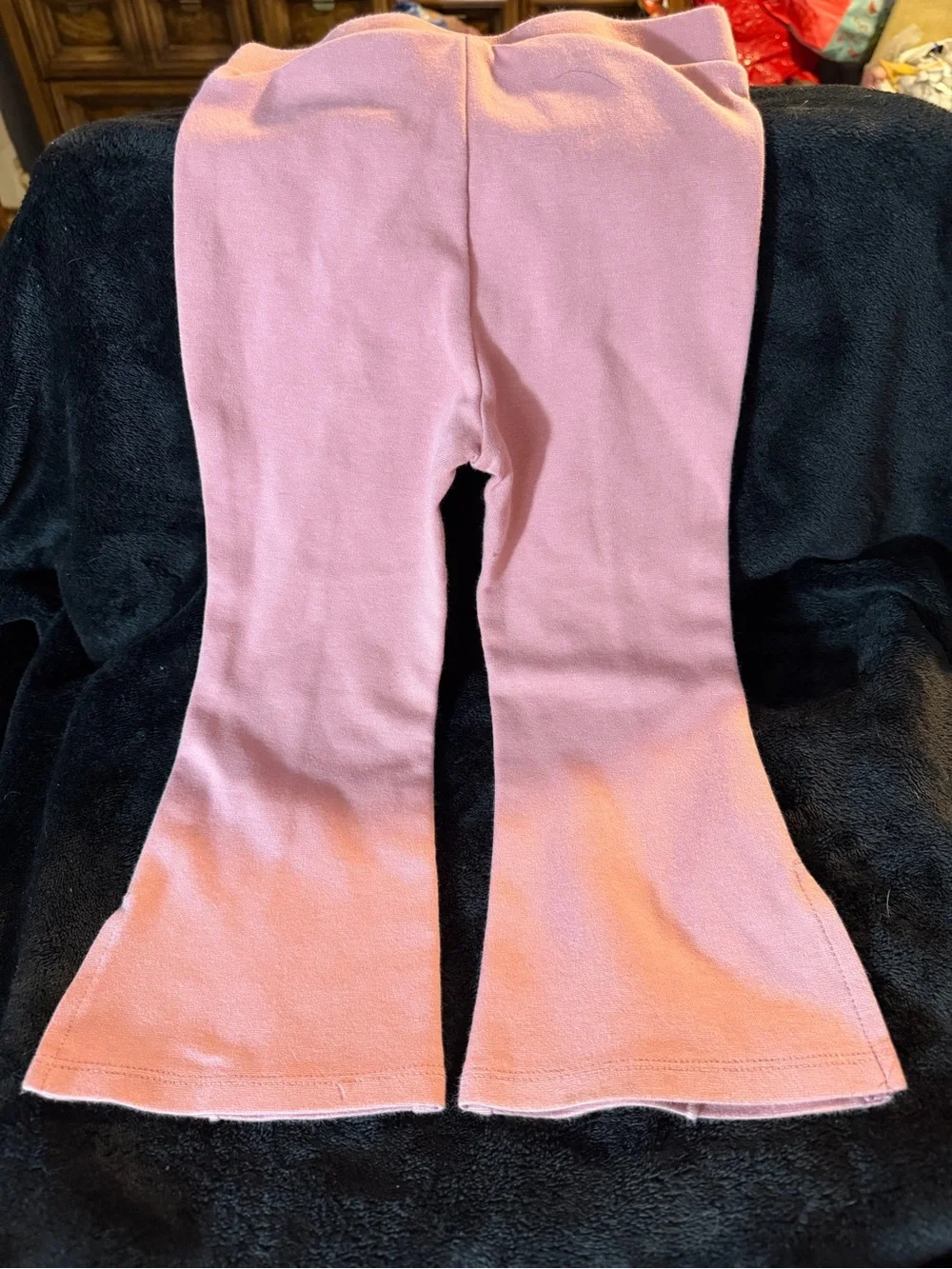 Gymboree Girls Pink Solid Flare Pants Pull-On Elastic Waist Knit 2T Dusty Rose